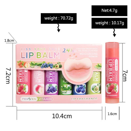 Pennyfun Fruit-Flavored Lip Balm Set: Ultra-Hydrating and Moisturizing Formula - Best-Selling Lip Treatment with a Variety