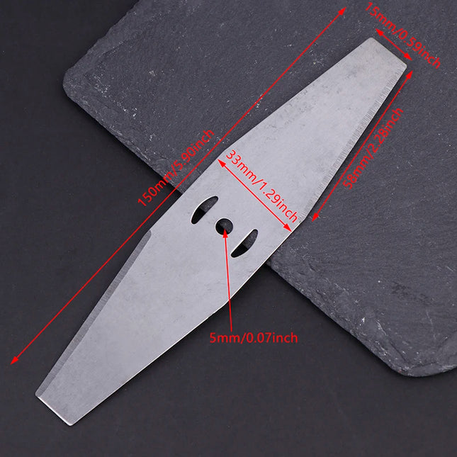 Metal Grass String Trimmer Head Replacement Saw Blades Lawn Mower Fittings Slotted Knife Garden Tool Part