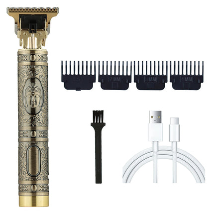 Vintage Hair Clipper Electric Hair Trimmer USB Charging Hair Cutting Machine Portable Shaver Professional Barber Men's Gifs