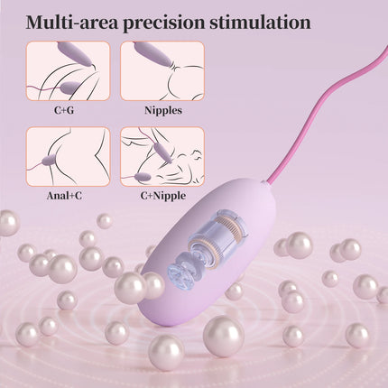 Wired Double Jump Egg with Remote Controller Vibrator for Couples Long Distance Control Adjustable Speed Adult Toy