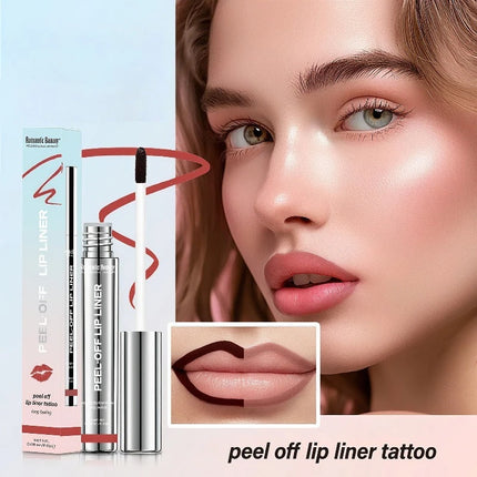 6 Color Peel Off Lip Liner Matte Waterproof Lip Gloss Long Lasting Transfer Proof Nourishing Formula for Comfortable Wear Beauty
