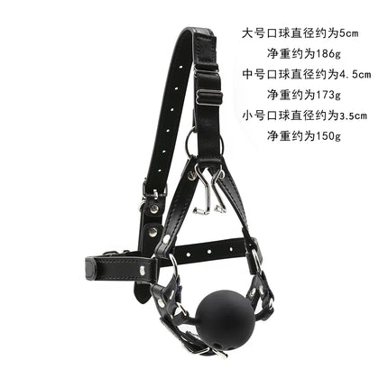 Adult Products 3 Size Open Mouth Gag Ball bdsm Bondage Harness Nose Hook Flail Hanging Nose Hook Plug Restraints SM Sex Toys
