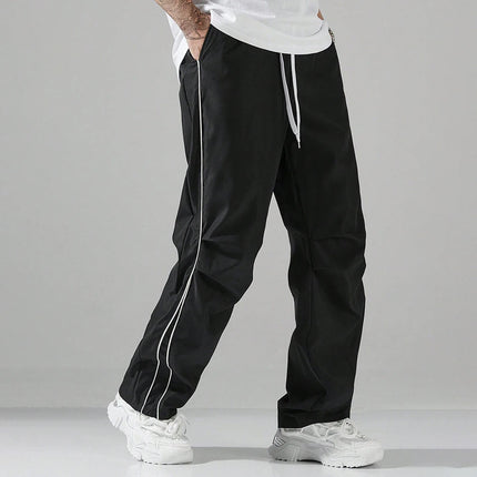 Fitness Sweatpants Men Casual Sports Pants Straight Drawstring Trousers Spring Summer Thin Jogging Sweatpants High Street Pants