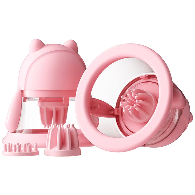 Negative Pressure Suction Nipple Stimulator Female Nipple Vibrator with Rotating Stimulation Smart Heating Nipple Vibrator