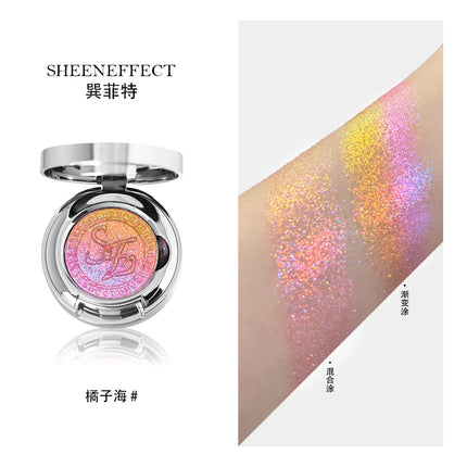 Sheeneffect high-pigment, high-quality cosmetics, the most dazzling single-color chameleon gradient eyeshadow, eye makeup.