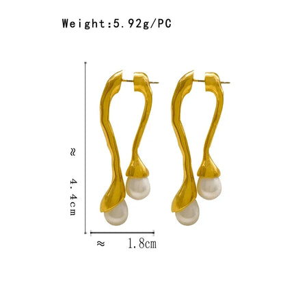 Fashion Jewelry 925 Silver Needle Resin Teardrop 2024 Trend New Back Front Dangle Earrings Hot Selling For Women Gift