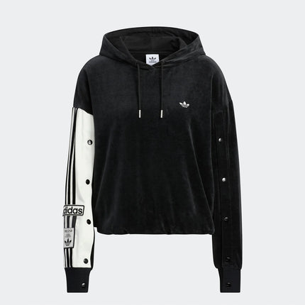 Adidas official genuine Three Stripes, women's side-button sport hoodie IC8140