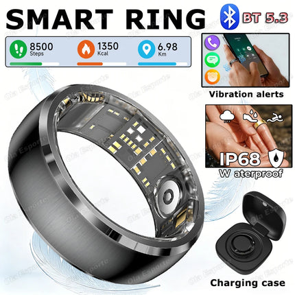 2026 New Smart Ring Call reminder Heart Rate Sleep Monitoring Motion Tracking IP68 Waterproof Men Women Smart Ring Holiday Gifts