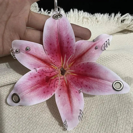 Exquisite Phalaenopsis Orchid Lily Keychain Creative Simulation Flower Bag Pendant Fashion Backpack Decoration Accessories Gifts