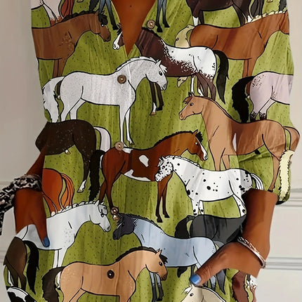 Women Plus Size Woven Spring And Summer Shirt
