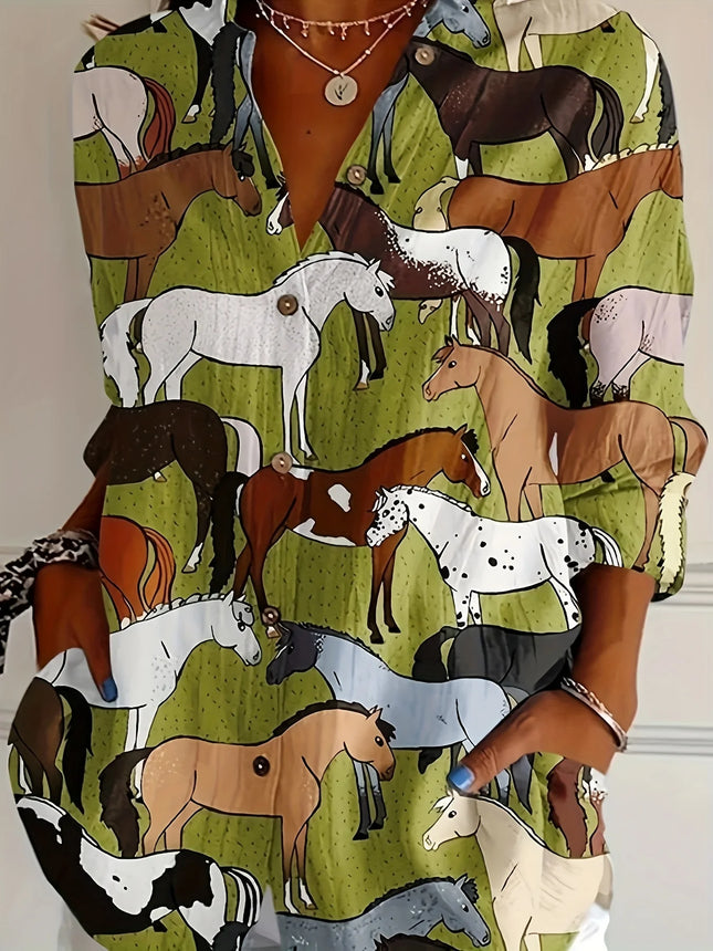 Women Plus Size Woven Spring And Summer Shirt