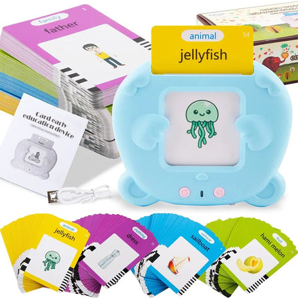 Talking Flash Cards Early Educational Toys Baby Boys Girls Preschool Learning Reading Machine Interactive Gifts