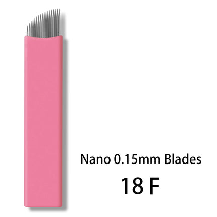 50pcs/Box Pink 0.15mm Microblading U Shape Needles Permanent Makeup Eyebrow Tattoo Manual Nano Blades Needles