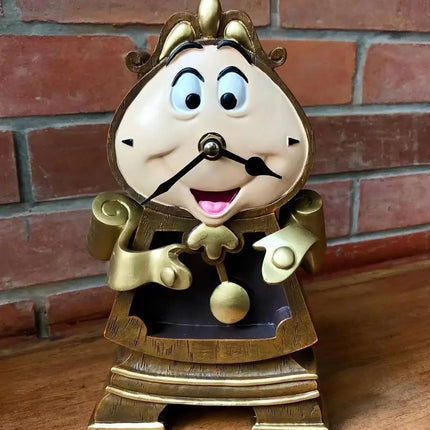Beauty And The Beast Toys Anime Figure Night Lights Candlesticks Cogsworth Clock Ornaments Collectible Model Gift jewelry box