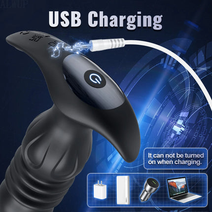 Anal Plug Vibrator Gay Massager Anal Toy Butt Plug Stimulator Masturbation Tools Penetration Anal Vagina Vibrator Men Women 18