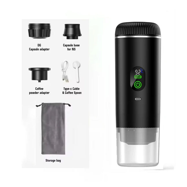 Portable Coffee Maker, 3-in-1 Espresso Machine for Travel, 20 Bar Mini Coffee Maker Compatible with Ground Coffee & Capsules