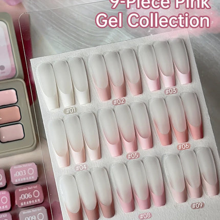 9 Colors Pink Patting Glue Smudge Canned High Saturation Popular Semi-Solid Nail Polish Glue Nail Salon