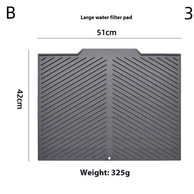 Silicone Drain Pad With Hole Drying Mat Pots Dish Drain Mat For Kitchen Tableware Non-slip Mats Anti-scald Coaster Kitchen