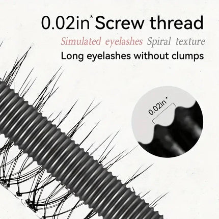 Steel Tube Mascara-Special Spiral Brush,Waterproof LongLasting Silk Fiber Mascara,keep Each Eyelash Curled for aLong Time Makeup