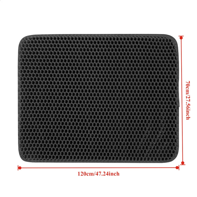 70x120cm Large Cat Litter Mat Large Size Waterproof Pet Toilet Cat Litter Trapping Mat Non Slip Double Layer Cats Litter Box Pad
