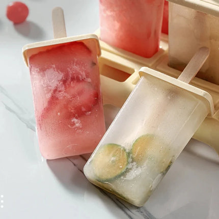 DIY Popsicle Ice Cream Mold, Homemade Ice Lolly Box with Plastic Sticks, Multi-use Ice Cube Tray Kitchen Gadget