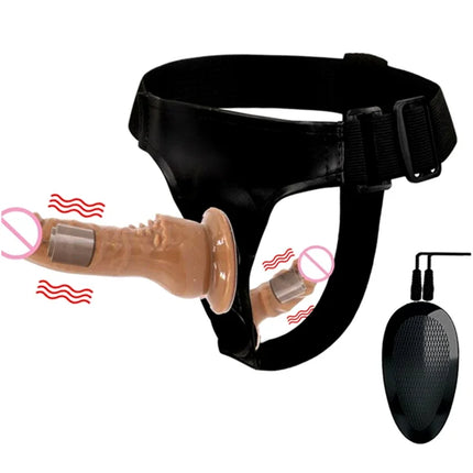 Strap-On Big Dildo Vibrator Strapon Ultra Elastic Harness Belt Adult Sex Toys For Woman Lesbian Double Penis Realistic Dildos