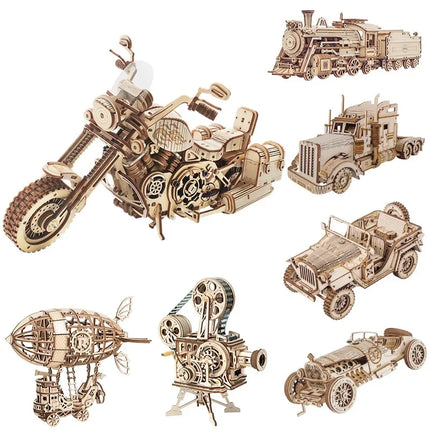ROKR DIY 3D Wooden Puzzle Gear Model Building Kit Toys Gift for Adult