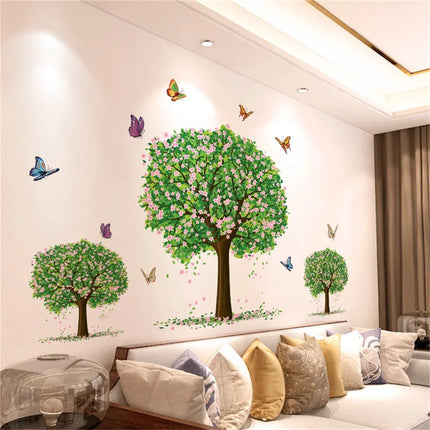 Living Room Flower Background Wall Stickers Bedroom Room Wall Decoration Stickers Wallpaper Self-adhesive Stickers Home Decor