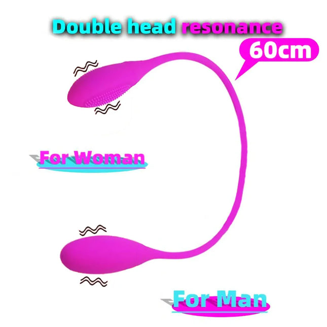 Rechargeable Dual Vibrator 7 Speeds Double Head Jump Egg Bullet Dildo Vibrator Anal Butt Plug Adult Sex Toy For Couple Men Women
