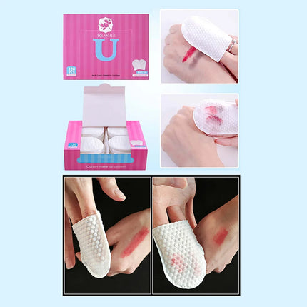 120pcs/Bag U-Shaped Pocket Cotton Pad Makeup Facial Cotton Pads Soft Cosmetic Pad For Face Make Up Removing Pad