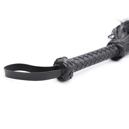 Fetish Black&Red PU Leather Whip Flogger Handle Spanking Paddle Knout Flirt BDSM Adult Game Erotic Sex Toys for Women Couples