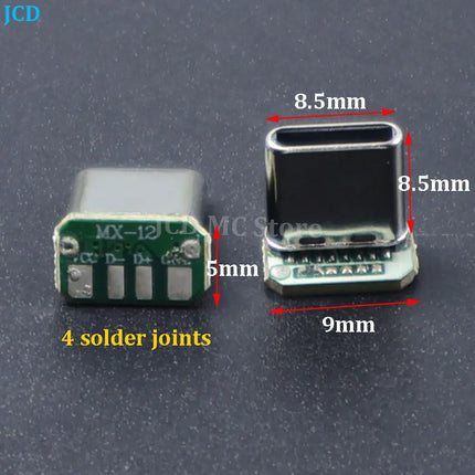 2/5/10PCS USB 3.1 Type C Vertical Patch Board 16pin 2/4/5 Welding Wire Data Band PCB USB Board Male Head 16P Usb C OTG Connector