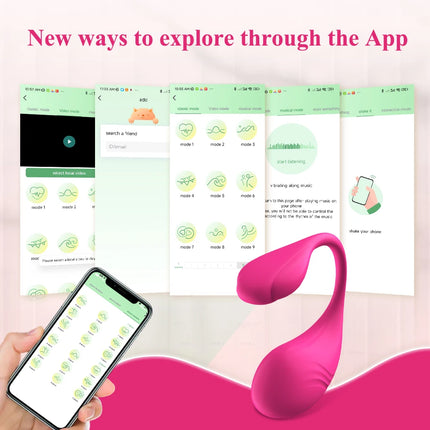 APP Wireless Remote Female G Spot Clitoris Stimulator Dildo Egg Vibrator Wearable Bluetooth Kegel Vaginal Ball Sex Toy For Women