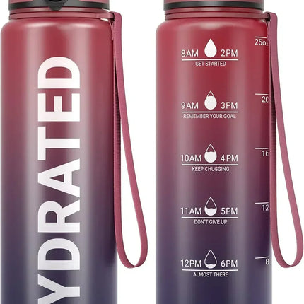 32oz Water Bottle Motivational Sport Water Bottle Leakproof Drinking Bottles Outdoor Sports Travel Kettle Drinking Water Bottle