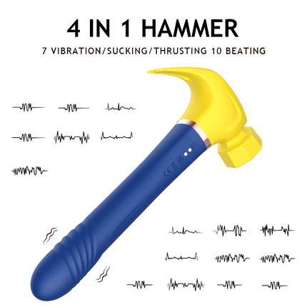 Hammer Vibrator Multifunctional Sex Machine G Spot Stimulation Telescopic Dildo Vaginal Massage Clit Sucking Female Masturbator