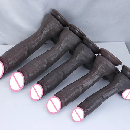 Yellow White Black Realistic Thick Huge Dildo Soft Anal Plug Masturbators Penis Adults Sex Toy for Women Suction Cup Big Dick