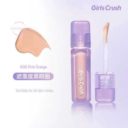 Girlscrush Liquid Concealer  Moisturizing Brightening Conceal Pore Watery Velvet Longlasting Cover Red Streaks Face