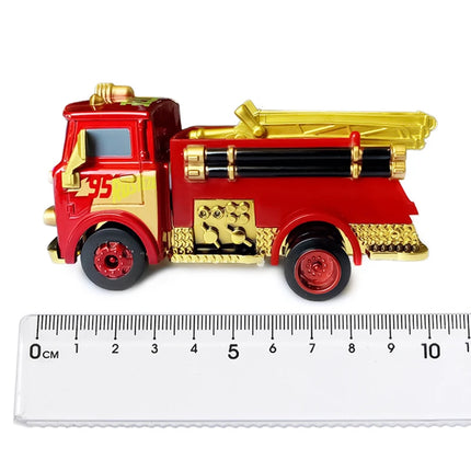 Disney Cars Electroplated Golden Racing Car 1/55 Metal Die Casting Model Alloy Material Anime Figure Kids Toys Birthday Gifts