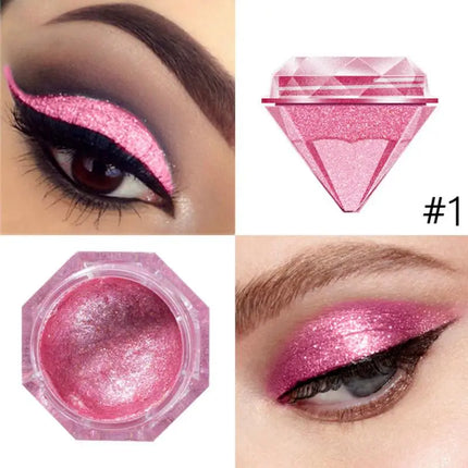 PHOERA Metallic Eye Shadow Diamond Shiny Eye Liner Pen Eyeshadow Long Lasting Shimmer Pigmented Eye Shadow Maquillaje