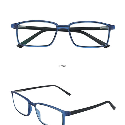 ZENOTTIC Fashion Rectangle Prescription Glasses Men Myopia Eyewear Fashion Women Hyperopia/Progressive Optical Eyeglasses