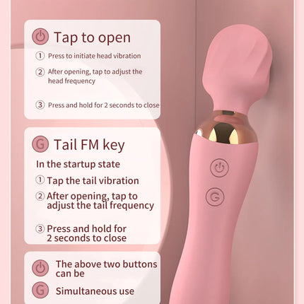 Powerful Vibrator Dildos Wand for Women 10 Modes Clitoris Stimulator G Spot Vagina Massager Female MasturbatorSex Toys Adults 18