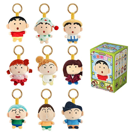 In stock Crayon Shin chan Bean Eye Series Trendy Blind Box Cute  Pendant Bag Decoration Toy Collection Girls' Festival Gift