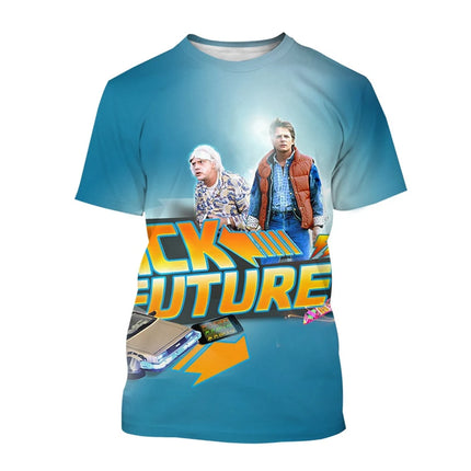 Summer fashion fantasy 3D printed movie short sleeved cool technology interstellar personality T-shirt