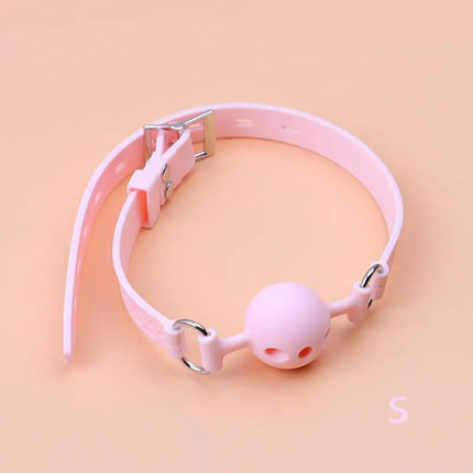 All Silicone Mouth Gag Breathable Ball Gag Adjustable Belt Mouth Sex Toys For Adult SM Games Sexyshop Erotic Accessories