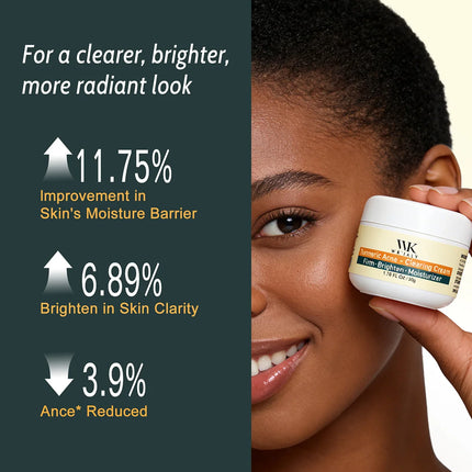 WK JALY Turmeric Acne Facial Cream, Reduce Breakouts, Brightening, Clean Skin, Moisturize, Smooth, With Natural Aloe Vera