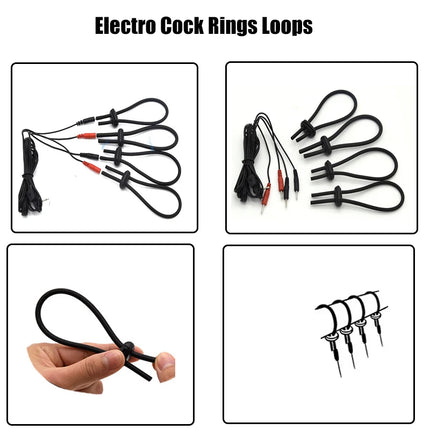 SM Strong Electric Shock Host,Electro Shock Penis Ring,Electric Stimulate Therapy Massager Glans Ring Cock Cage,Sex Toys For Men