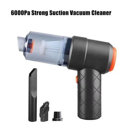 Handheld Vacuum Cleaner for Car, 6000Pa Portable Mini High-Power, Dual-Purpose Suction and Blowing Pet Hair Cleaner