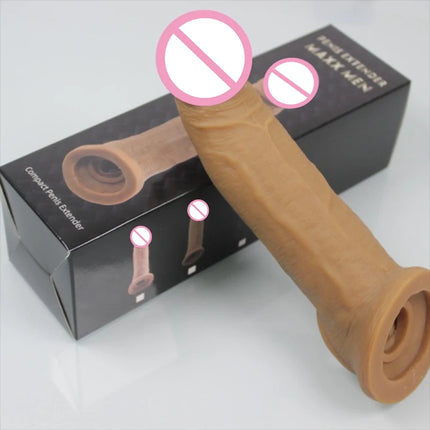 Premium Realistic TPE Penis Enlargemen Extender Condoms for Enhanced Satisfaction Special Design Reusable Sleeve Sex Toy for Men