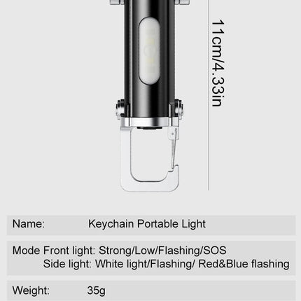 Rechargeable LED Keychain EDC Light Mini Handheld Flashlights Waterproof Work Lantern for Outdoor Camping Fishing Emergency