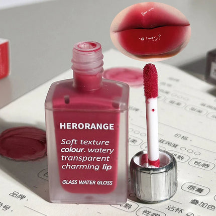 Punk Juice Red Lip Gloss Black Mirror Water Light Lip Glaze Jelly Glass Lip Oil Waterproof Lipstick Nude Clear Tint Makeup